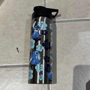 Steel Double Walled Stitch Floral Water Bottle 25oz - Blue New